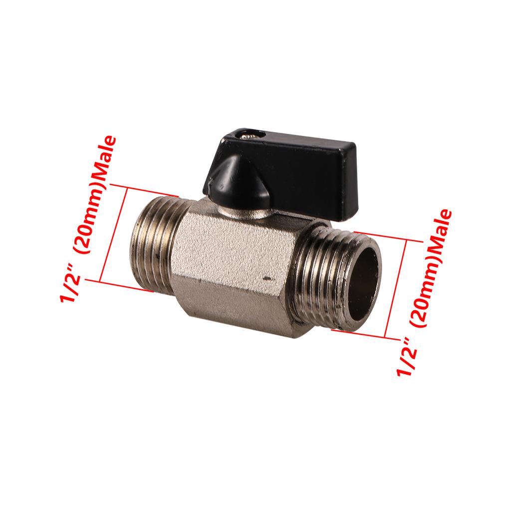 1/8" 1/4" 3/8" 1/2" BSP Male/Female Thread Mini Brass Ball Valve Air Compressor Switch Garden Irrigation Water Shut Off Valve