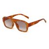 Vintage Yellow Oversized Square Sunglasses Women Men Luxury Designer Flat Top Tortoiseshell Sunglasses Lentes  Mujer S3917