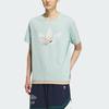 Adidas Originals X Disney Dumbo Sportswear Cartoon Pattern Logo Print Color Block Short Sleeve T-Shirt Unisex Tops Smoke-Green IN1073