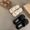 Small Person Increases Height, Thick-soled Cool Slippers, Women's Shoes Wear Summer Muffin Soles, Sandals Are Versatile, and Black One-word Drag Shoe