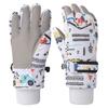 Kids Winter Warm Touchscreen Gloves Skiing Cycling Outdoor Play Cartoon Design Waterproof Fleece Lined
