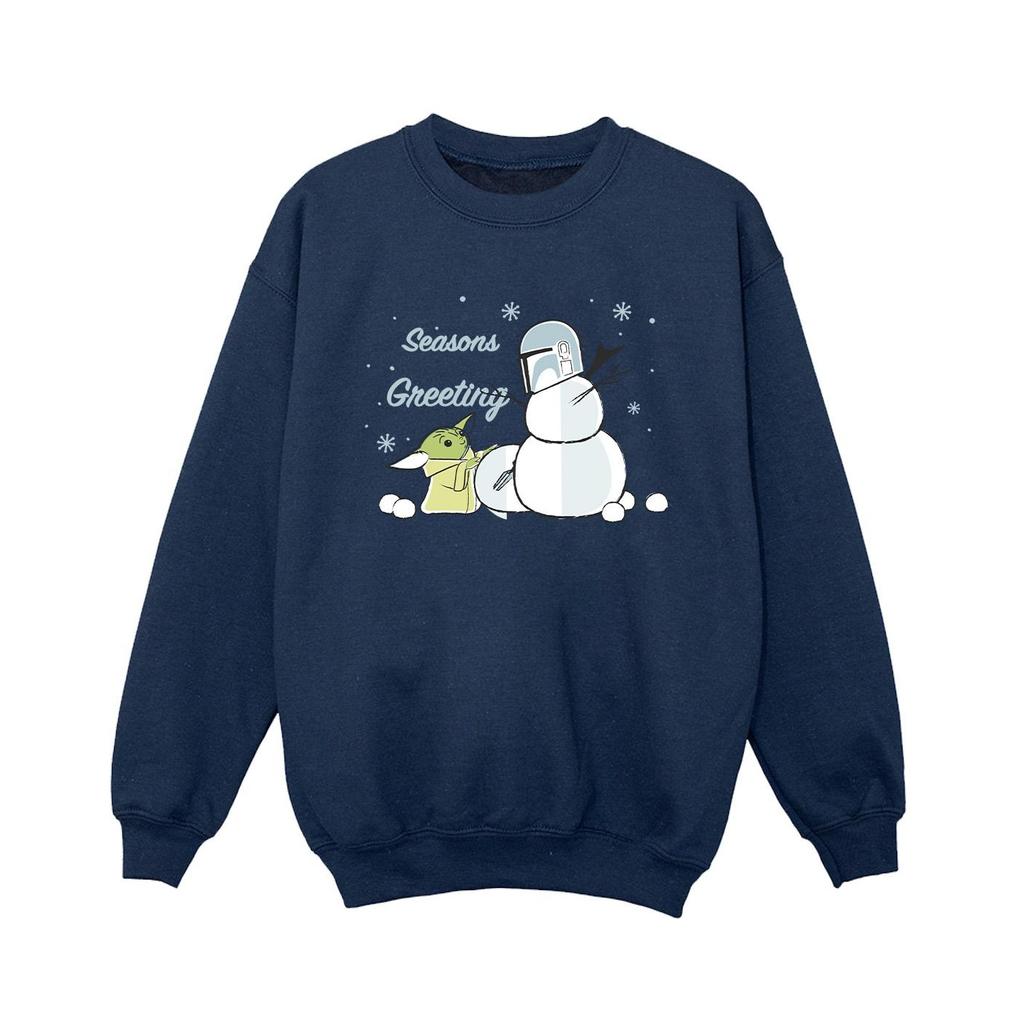 Star Wars Mandalorian Boys Seasons Greetings Sweatshirt