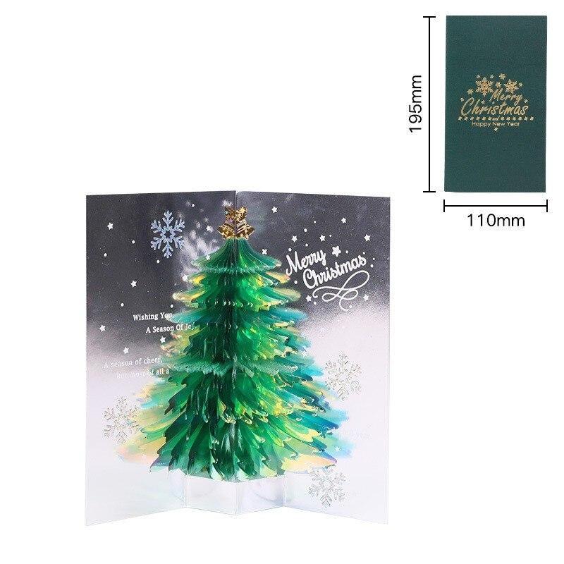 Weihnachtsbaum 3D Pop-Up Karte Weihnachten Funkelnde Fantasie Grußkarte Weihnachtsbaum Segensgeschenk Nachrichtenkarte