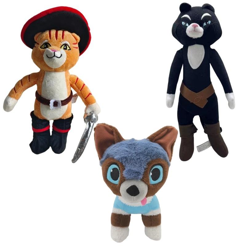Nieuw Anime Puss In Boots Pluche Kawaii Chihuahua Perrito Pluche Poppen Speelgoed Met Laarsjes Kat Knuffelhond Voor Kind Verjaardagscadeaus