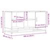 Shoe Bench Brown Oak Effect 100x40x53.5 cm Engineered Wood & Metal