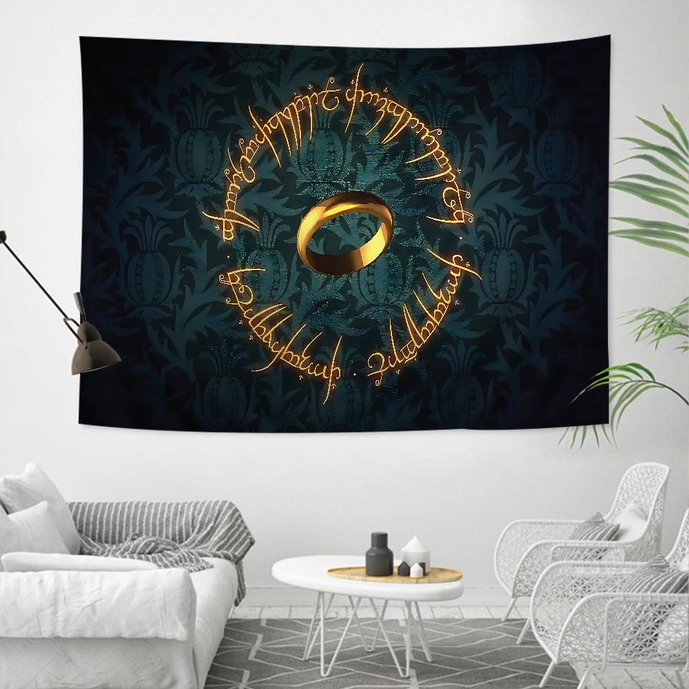 

Classic Movie LLord Of The Rings Anime Colorful Tapestry Wall Hanging Hanging Tarot Hippie Wall Rugs Dorm Wall Art Decor 74x94cm(29x37in)