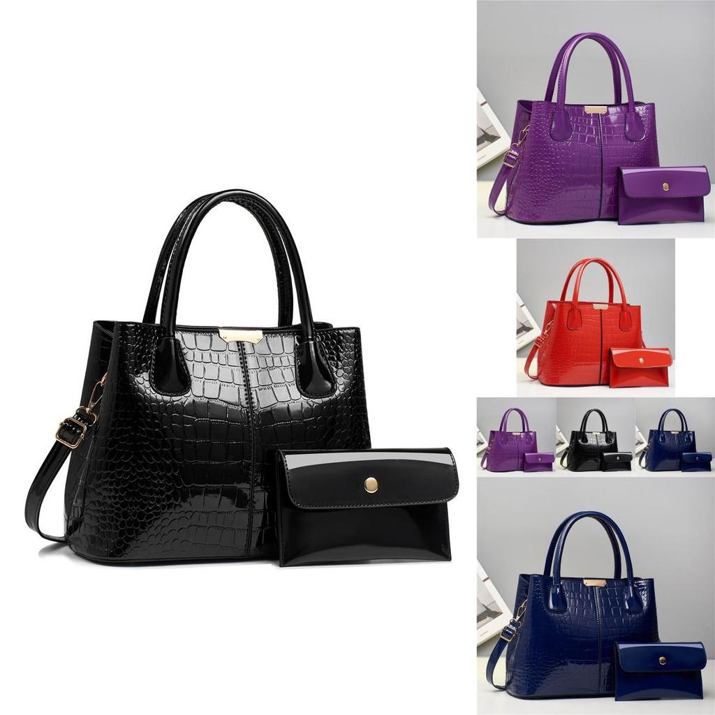 Fashionable Crocodile Pattern Shoulder Crossbody Mother Bag Stylish Pu Handbag For Women Autumn Winter