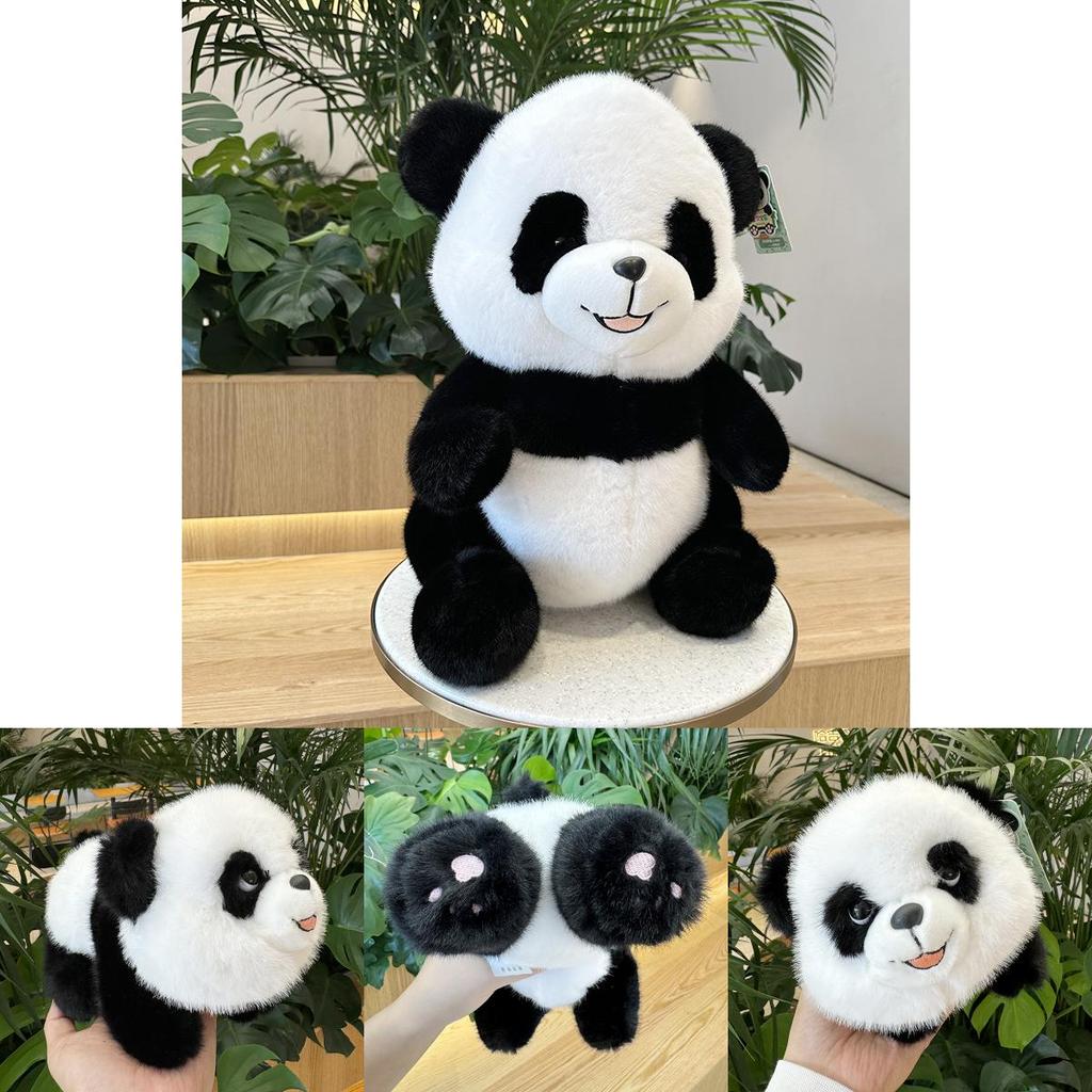 Cute Panda Plush Toy Stuffed Animal Doll Realistic Gift For Girlfriend 23cm