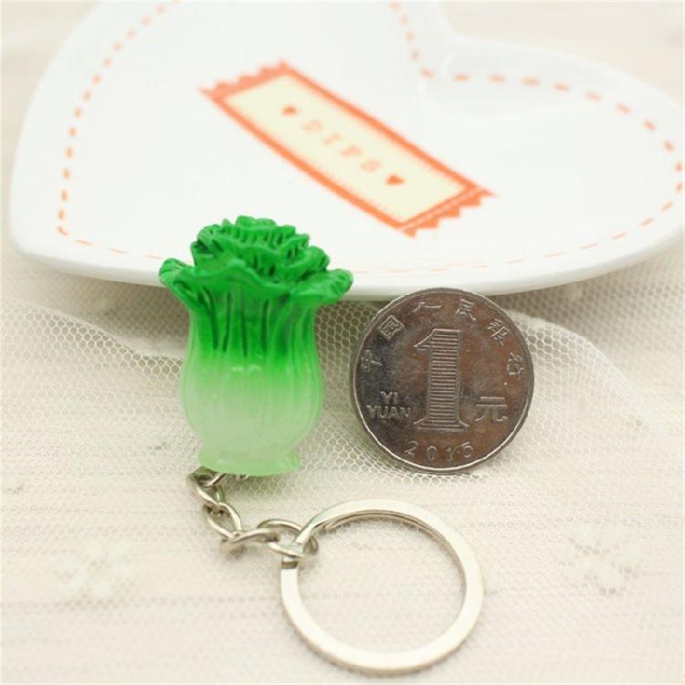Fashion Chinese Cabbage Keychains Car Keyring for Bag Purse Jewelry Accessory