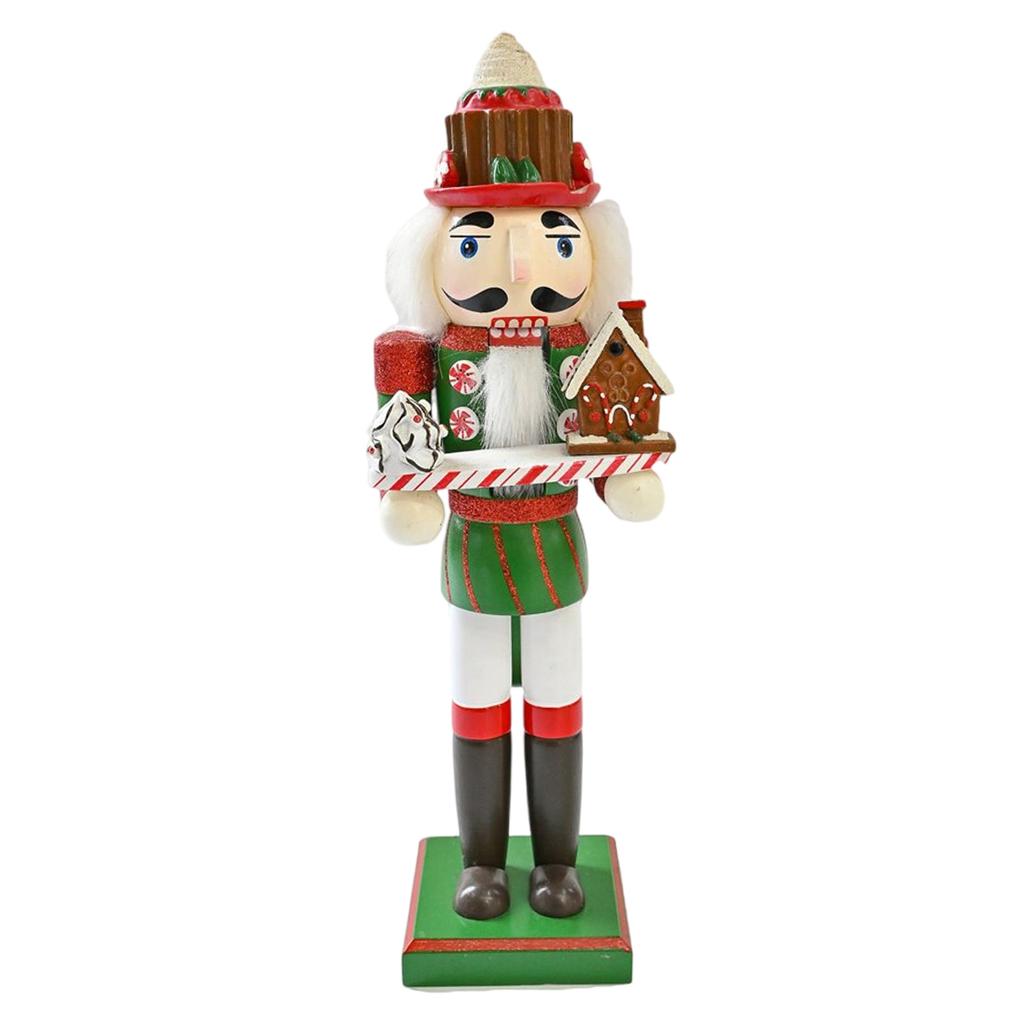 Patriotic Wood Nutcracker Soldier Figurine Patriotic Style Nutcracker Soldier Ornament Wood Figurine Christmas Decors