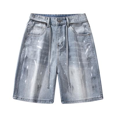 New Summer Loose Jeans Men's Mid-sized Shorts