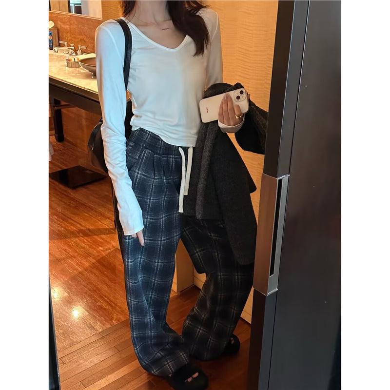 

Женская футболка с длинным рукавом и V-образным вырезом с двух сторон, цвет лимонный зеленый чай - Матовая, утолщенная основа One Size