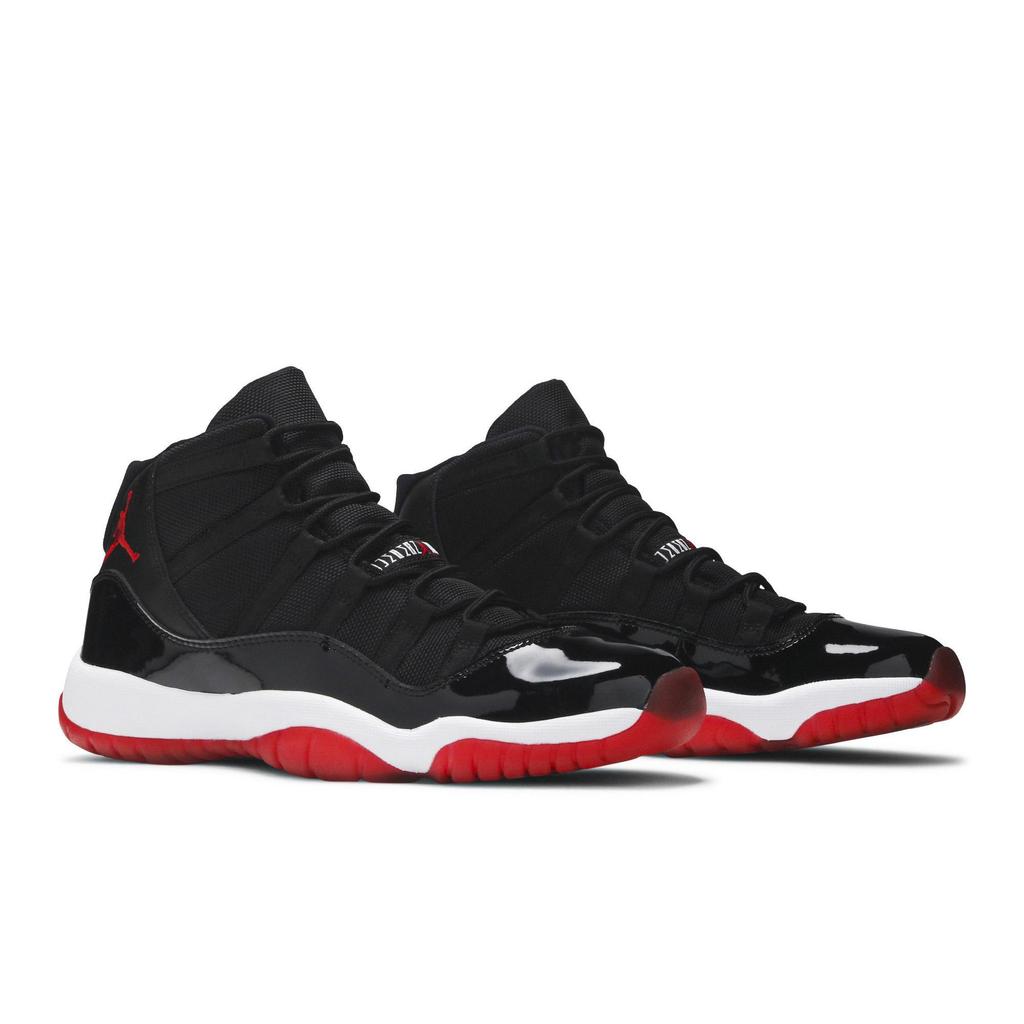 Air Jordan 11 Retro Grade School 'Bred' 2012 (Unisex) Black / Varsity Red-White Kids' Basketball Shoes 378038 010