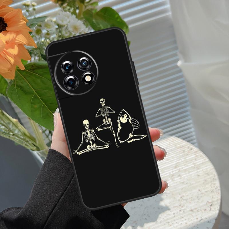Skeleton Yoga Case For OnePlus 15 15R 13 13T 13R 12 12R 11 10 10R 10T 8T Nord 5 CE 4 2 3 Lite N20 N30 Cover