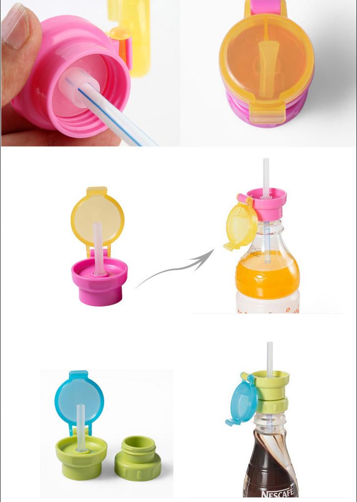 Children's Portable Spill Proof Bottle Drinks Straw Cover Children Drinking Protection Tool