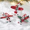 Retro Iron 2025 Christmas Pendant Antique Style Santa Claus Airplane Mailbox Santa Claus Christmas Tree Hanging Party Decor