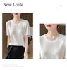 Tencel Women's Breathable Round Neck Short Sleeve Top - Spring & Summer Versatile Loose Fit