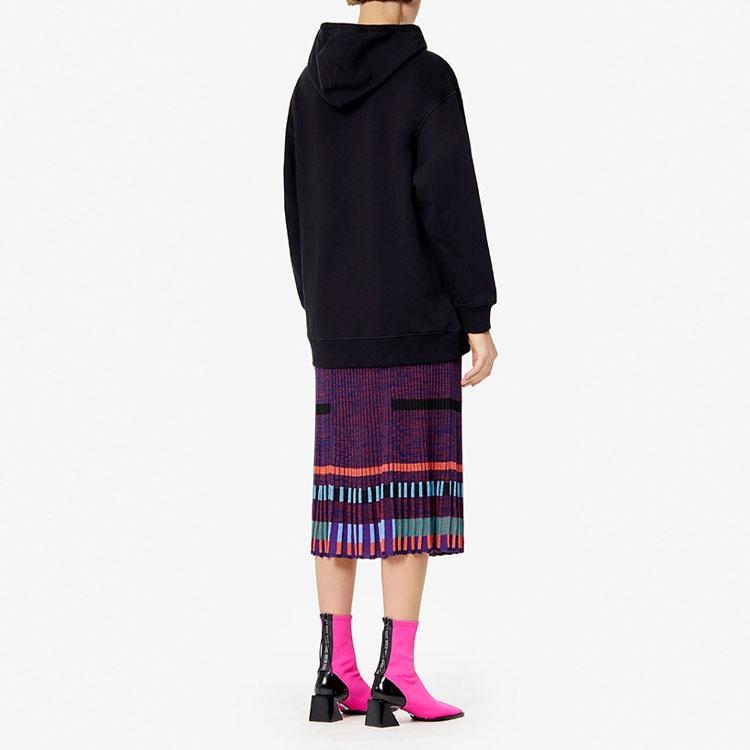 (WMNS) KENZO Tiger Embroidered Pure Cotton Casual Long Sleeves Hoodie Black Women's F962SW7594XO-99