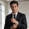 Men's Automatic Mechanical Watch 3ATM Waterproof Luminous Roman Analog Display Stainless Steel Adjustable Band Gold Fashion Accessory