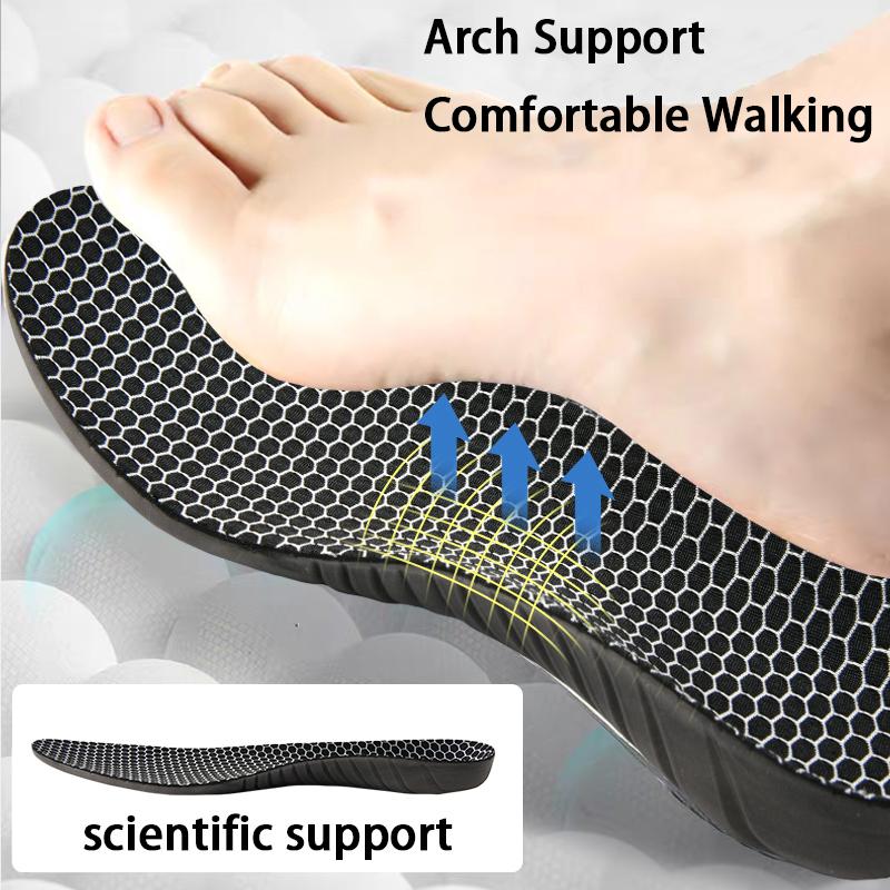Graphene sweat absorbing Shoe insole Men Women Shock Absorption Shoe Sole Arch Support Flatfoot Orthopedic insoles baskets Pads