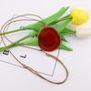 Natural Agate Sheet Rough Stone Pendant Irregular Agate Rough Stone Necklace Pendant Colored Natural Stone Sweater Chain