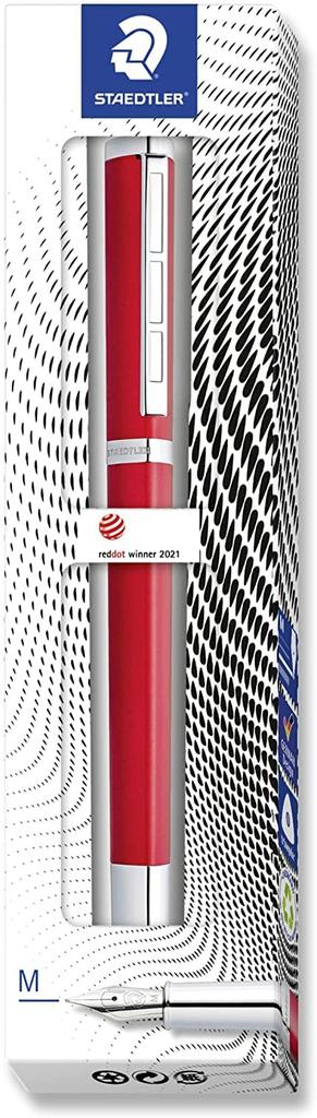 STAEDTLER Triplus Fountain Triangular Roring Red Pen, Red, Barrel, (Medium Nib)