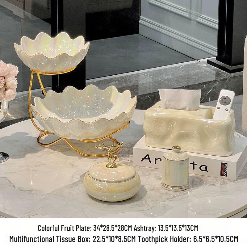 European Style Ceramic Fruit & Dessert Plate Set