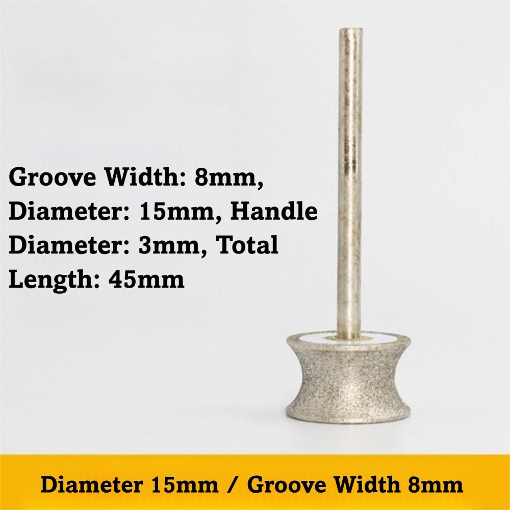 Concave Shape Diamond Grinding Wheel 2-8mm Size Shank Diameter 3mm Rotary Grinding Tool Polishing Wheel Ceramic Sharpening