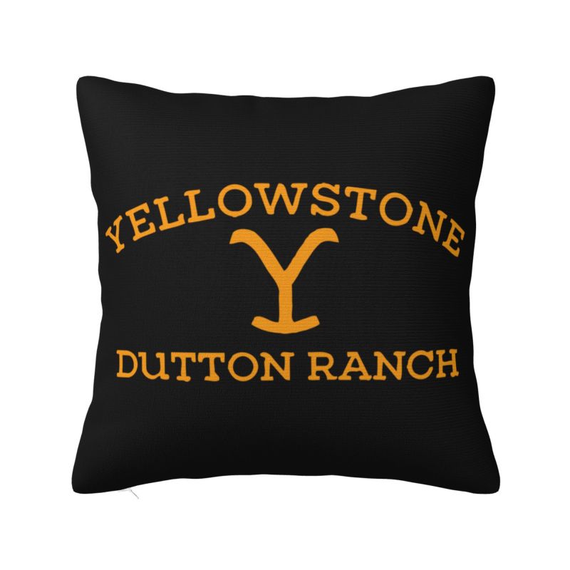 Housses de coussin Dutton Ranch Yellowstone Oreiller doux de luxe pour voiture canapé