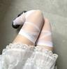 Gothic Lolita Stockings for Women Ultra-thin Transparent Silk Socks Thigh High Long Sock Y2k Girls Knee High Socks Stockings
