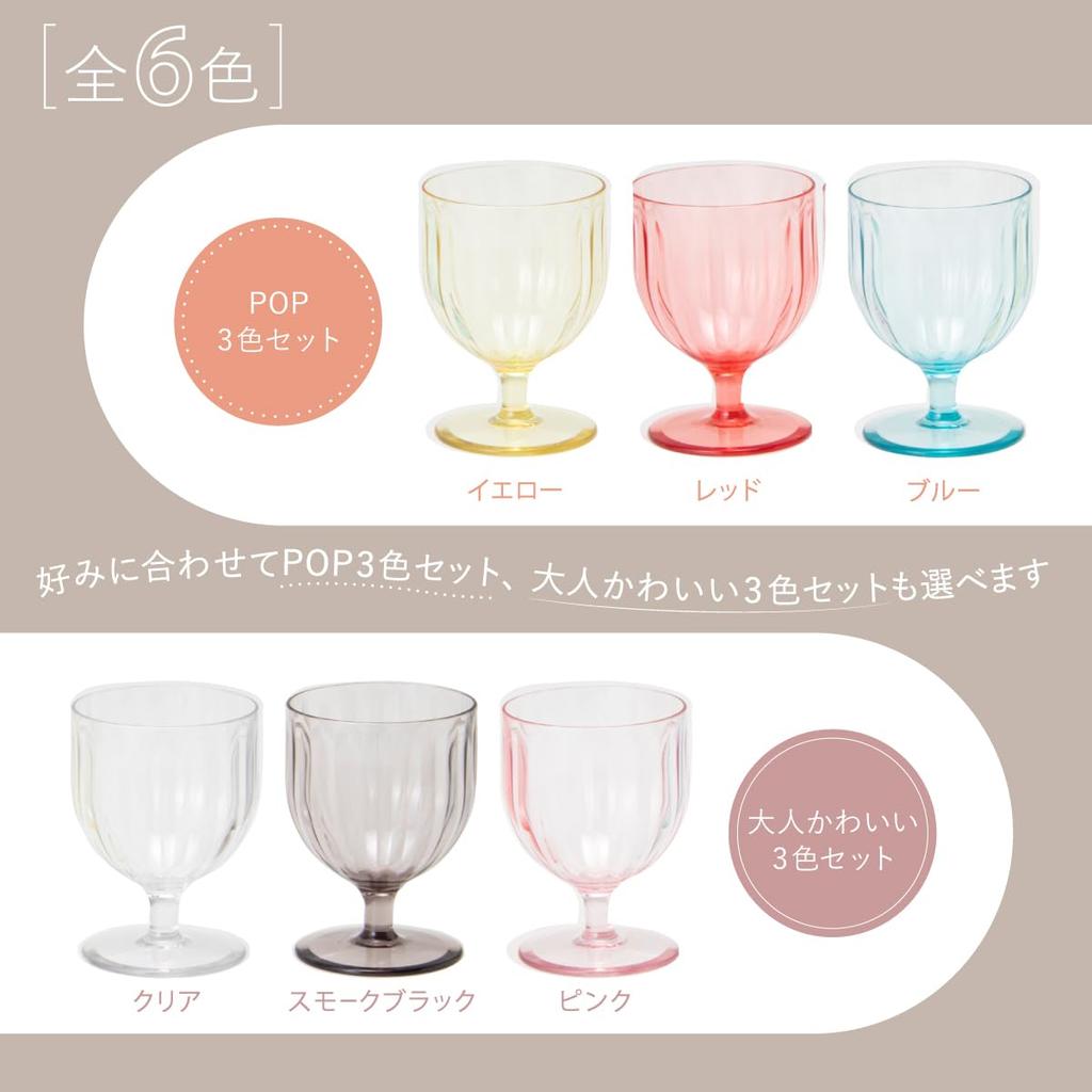 Plakira Unbreakable Wine Glass Goblet, 270ml, Heat-Resistant, Dishwasher-Safe, Made In Japan, Perfect for Home Cafes, Outdoor Activities, Kids, and