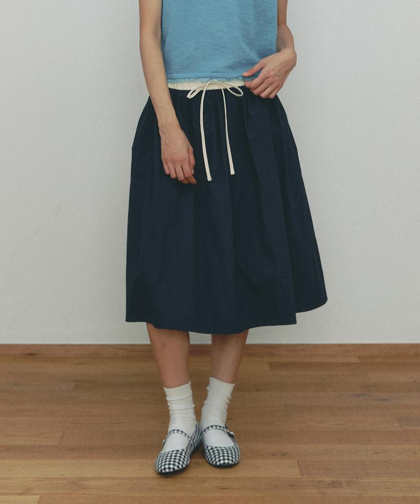 Ceme Banding Rope Midi Skirt(Nv)