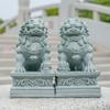 Chinese small stone lion ornaments miniature scene attracting wealth national style ornaments green sandstone desktop ornaments