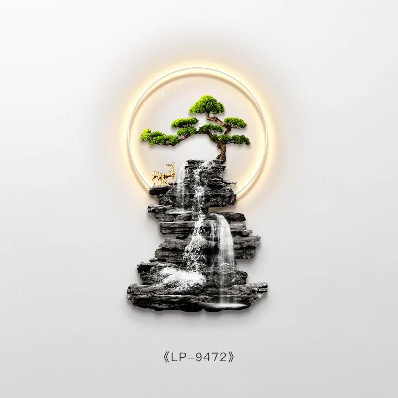 

Домашний декор настенная поверхность хрустальный фарфор акриловая живопись подвесные элементы украшение гостиной светодиодный круг 40x70cm