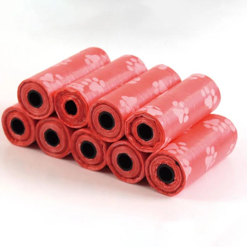 

Диспенсер для мешков для отходов домашних животных, разлагаемый мешок для отходов домашних животных, чистые мешки для отходов домашних животных, 10 шт. красный