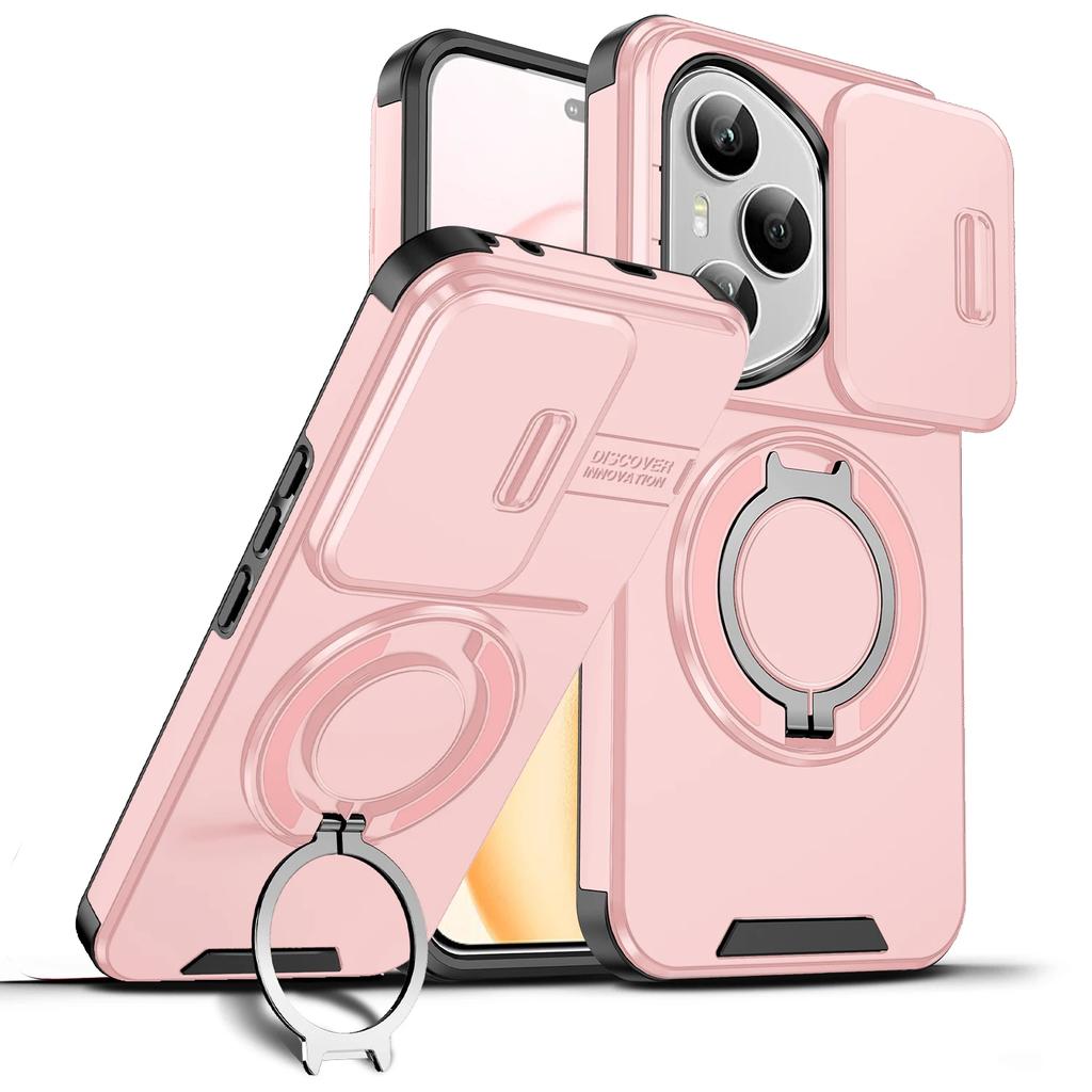 Shockproof Magnetic Case for Honor 400 Pro 5G Slide Camera Lens Ring Stand Protect Cover for Honor 400 Lite X9C Magic7 Lite Case