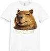 Capybara T Shirt Unbothered Funny Relaxed Meme Animal Graphic Tee Casual Top