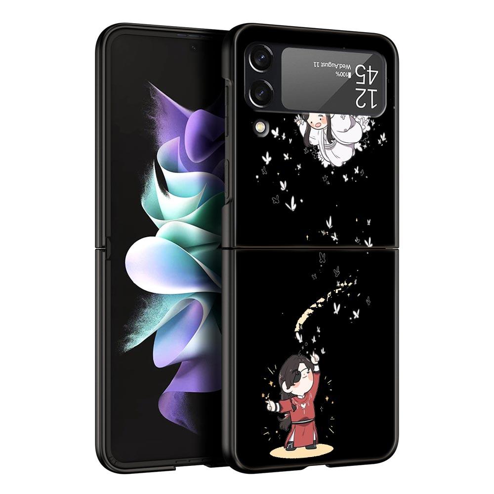 Heaven Officials Blessing TGCF Phone Case for Samsung Galaxy Z Flip 3 4 5 Black Folding Mobile Shell Hard Coque Protect Cover
