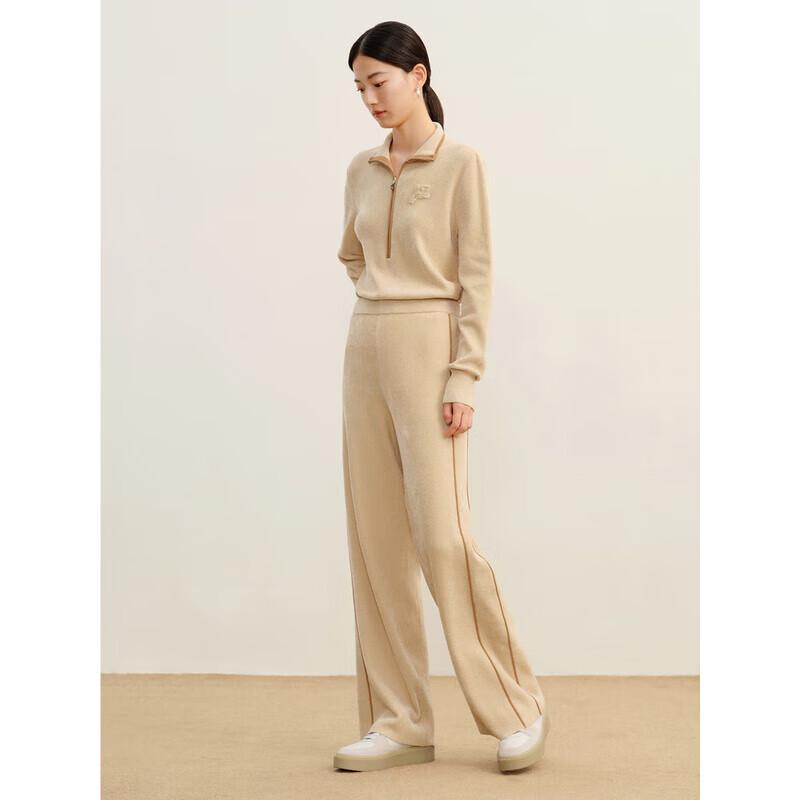 

JZ Annacoco Women s Chenille Wide-Leg Winter Pants L