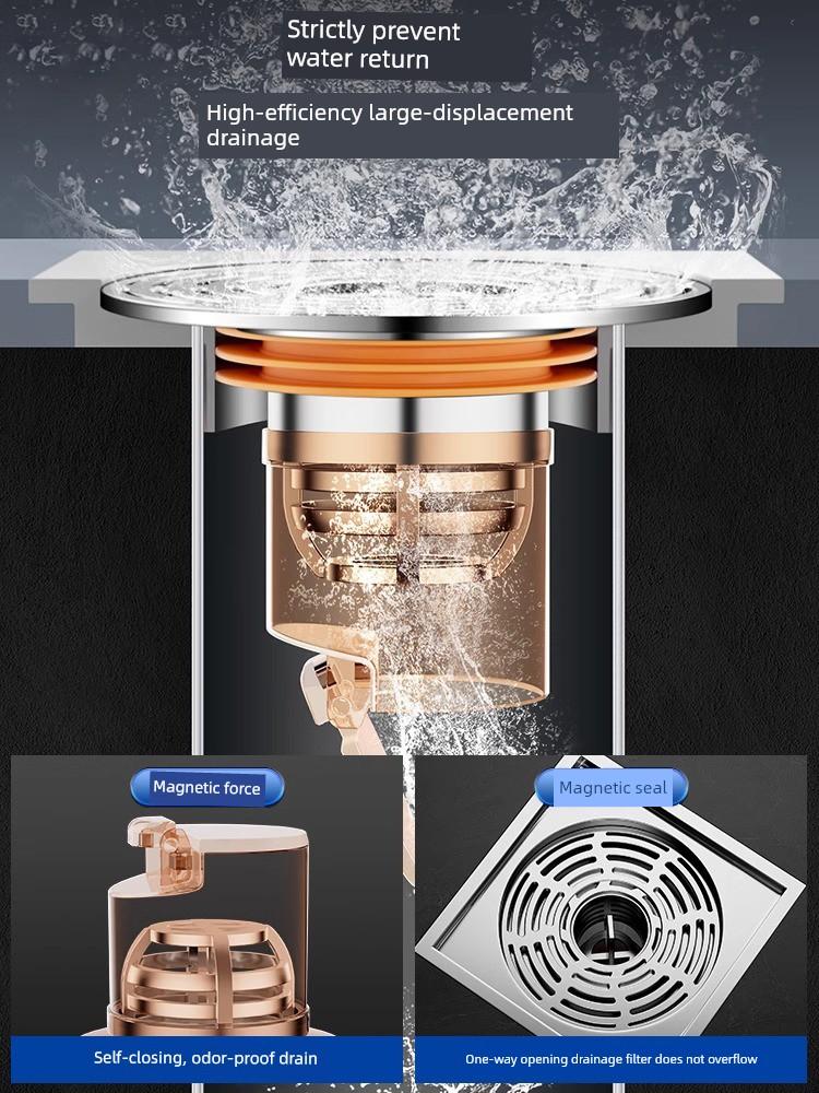 Deodorizing Filter Floor Drain Core Heart Toilet Sewer Mouth Anti-Odor Appliance Insect-Proof Anti-Odor Inner Core Sealing Plug Neutral
