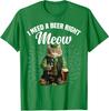 St Patricks Day Beer Right Meow Cat Tee Unisex T-Shirt