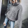 Women's Solid Color Turtleneck Knitted Sweater Top