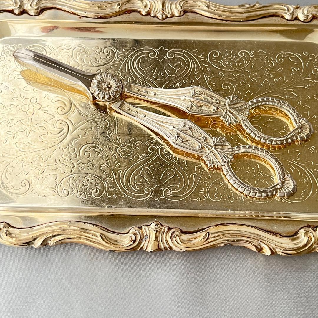 Used [UK] Grape scissors / Grape scissors Art Deco [Silver plate]