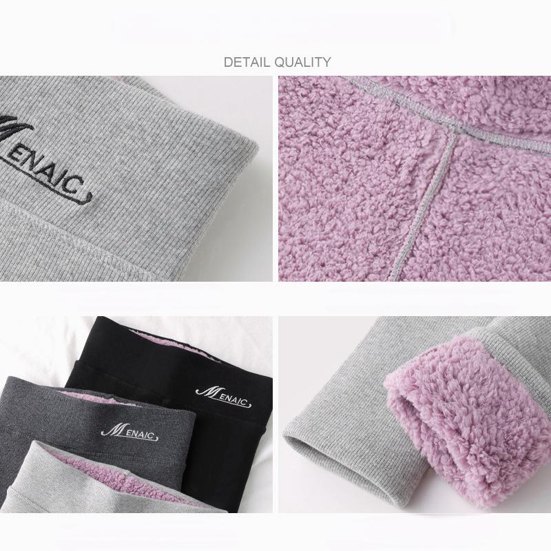 Women Fleece Leggings High-waisted Autumn Winter Velvet Cashmere Thick Warm Cotton Pants Female Thermal Tights Ladies Trousers