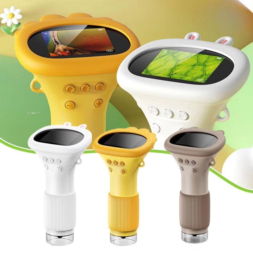 Portable Handheld Digital Microscope 2 Inch IPS Screen Kids Microscope Insect Magnifier