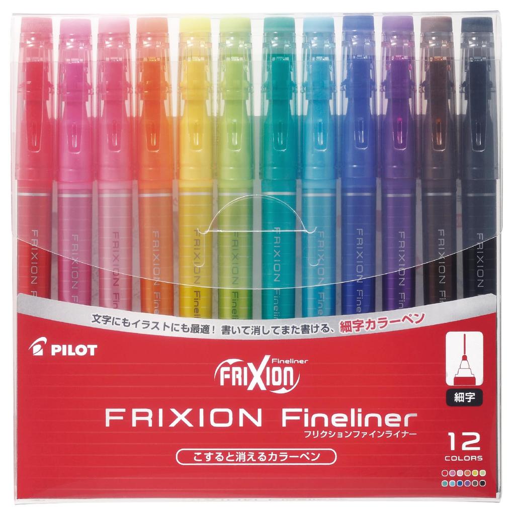 PILOT Frixion Fineliner Pen Set 0.45mm 12-Color (SFFL144F12C)