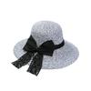 ZHENYUEQI Women's Foldable Bow Straw Sun Hat
