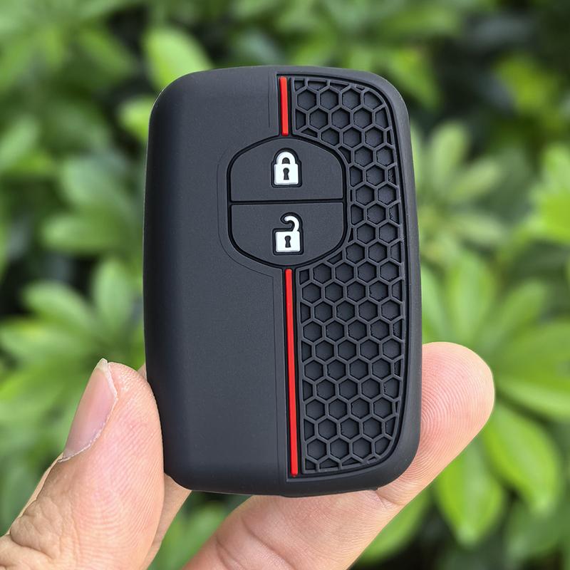 

2 Buttons Silicone Key Fob Case Cover Shell Holder For Toyota RAV4 Land Cruiser Camry Highlander Prado Prius Subaru Foreste XV чёрный