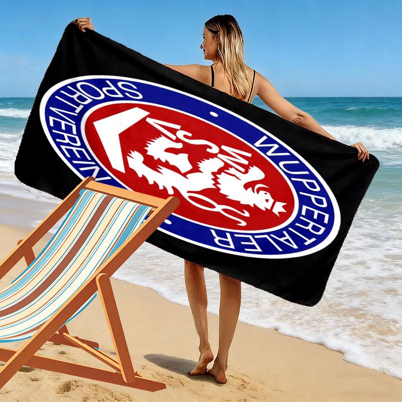 Wuppertaler SV Print Strandtuch, Großes Weiches Schnelltrocknendes Handtuch für Strand Camping Schwimmen