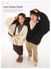 Trendy Japanese-Style V-Neck Knit Cardigan - Autumn/Winter Loose Fit Sweater for Couples